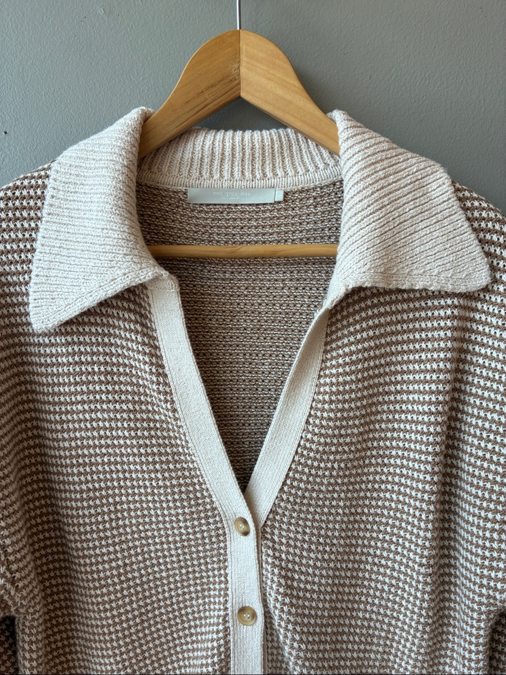 Revolve One Grey Day Brito Cardigan Sweater, Large - Picture 3 of 8